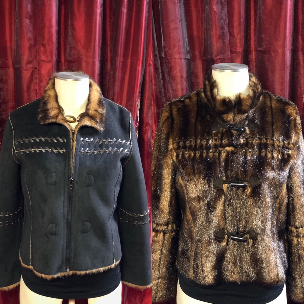 Reversible Faux-  Fur, Leather, And Suede 🧥